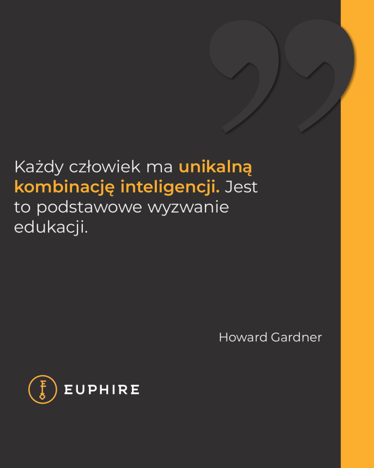 „Każdy człowiek ma unikalną kombinację inteligencji. Jest to podstawowe wyzwanie edukacji.” - Howard Gardner